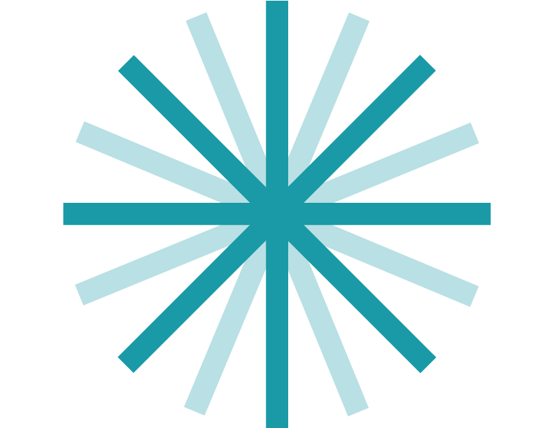 teal burst illustration