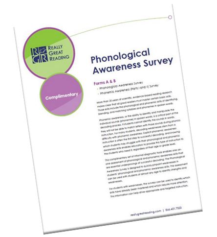 phonological awareness survey