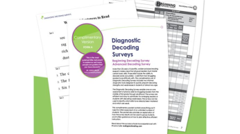 Sample diagnostic decoding assessment forms.