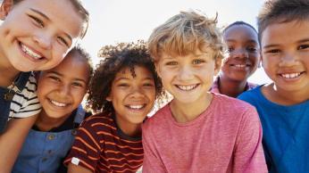 elementary kids smiling