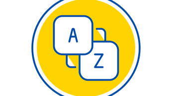 Illustration of a circle with A - Z letters.