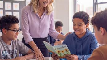 reading teacher in classroom