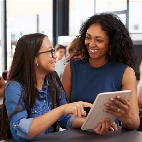 Adolescent Literacy Teacher and Student