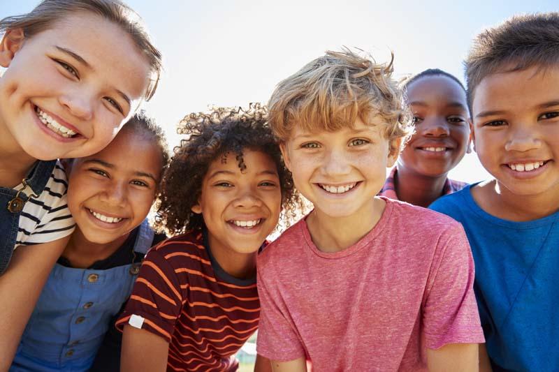 elementary kids smiling