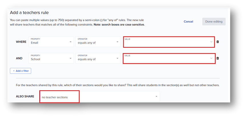 Screenshot of Teacher sharing in Clever.