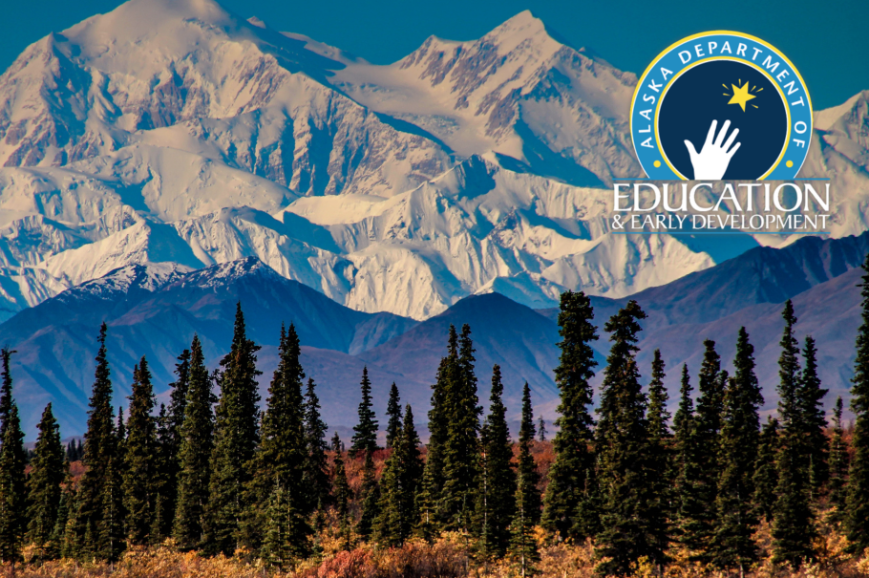 Alaska Department of Education and Early Development Logo on image of Alaska