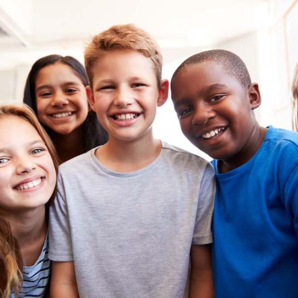 group of kids smiling