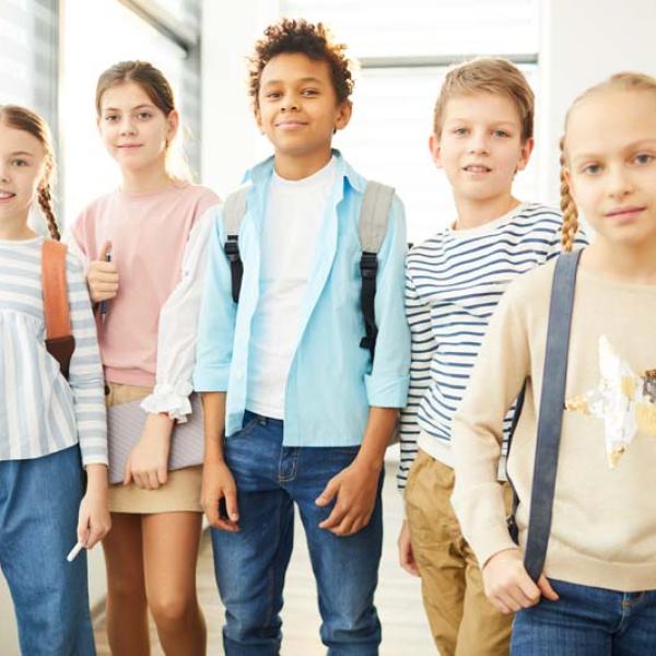 kids with bookbags