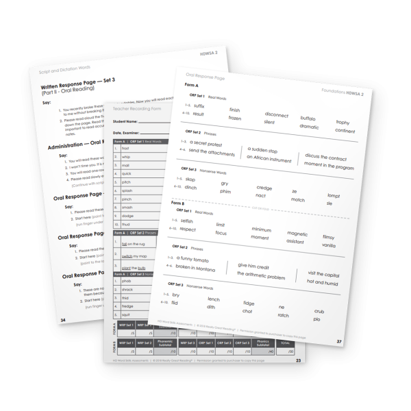Assessments samples