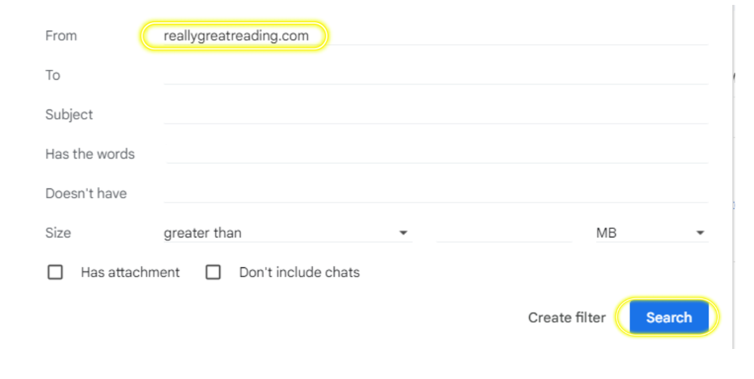 Whitelisting Really Great Reading Gmail Instructions